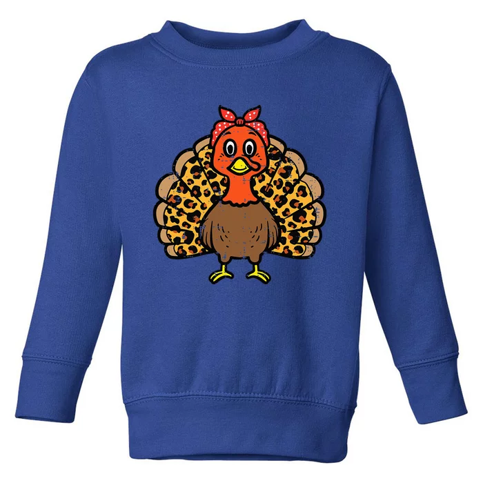 Happy Thanksgiving Turkey Bandana Fall Mom Toddler Sweatshirt