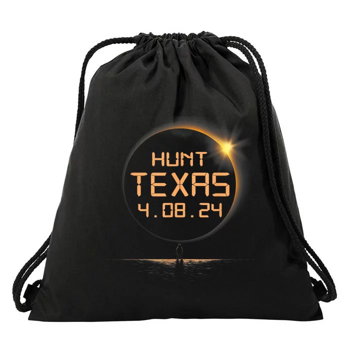 Hunt Texas Tx Total Solar Eclipse April 8 2024 48 Drawstring Bag