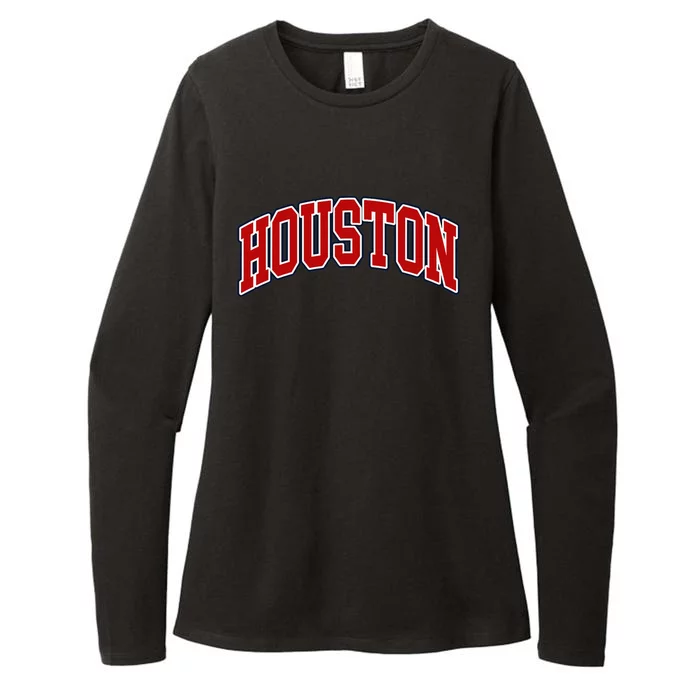 Houston Texas Throwback Design HTown Classic Womens CVC Long Sleeve Shirt