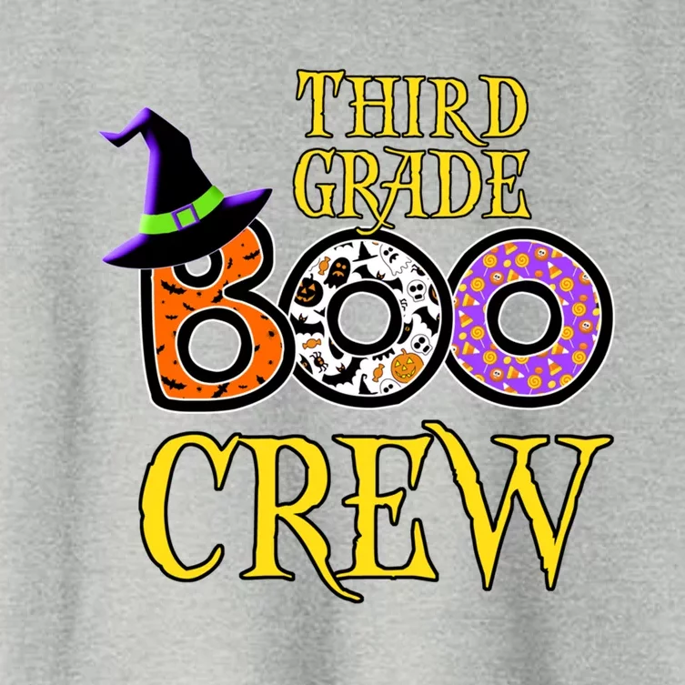 Halloween Teacher Third Grade Boo Crew Cute Gift Women's Crop Top Tee