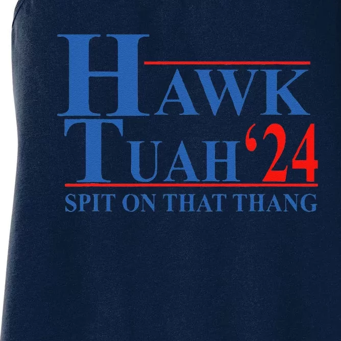 Hawk Tuahhawk Tuah Spit On That Thang Funny Women's Racerback Tank