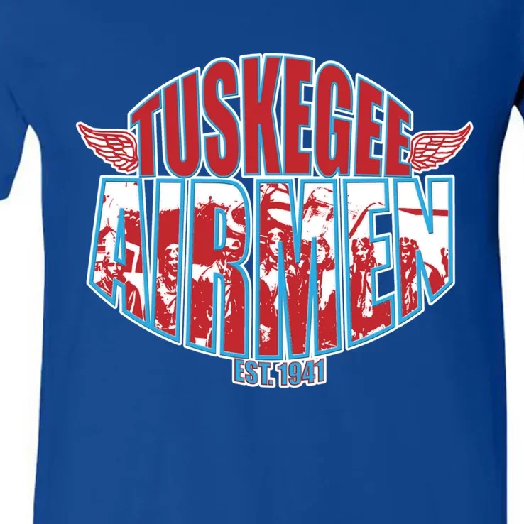 Historically Tee Tuskegee Air Cool Gift Grey Small V-Neck T-Shirt