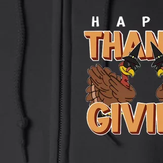 Happy Thanksgiving Turkey Dabbing Holiday Feast November Full Zip Hoodie