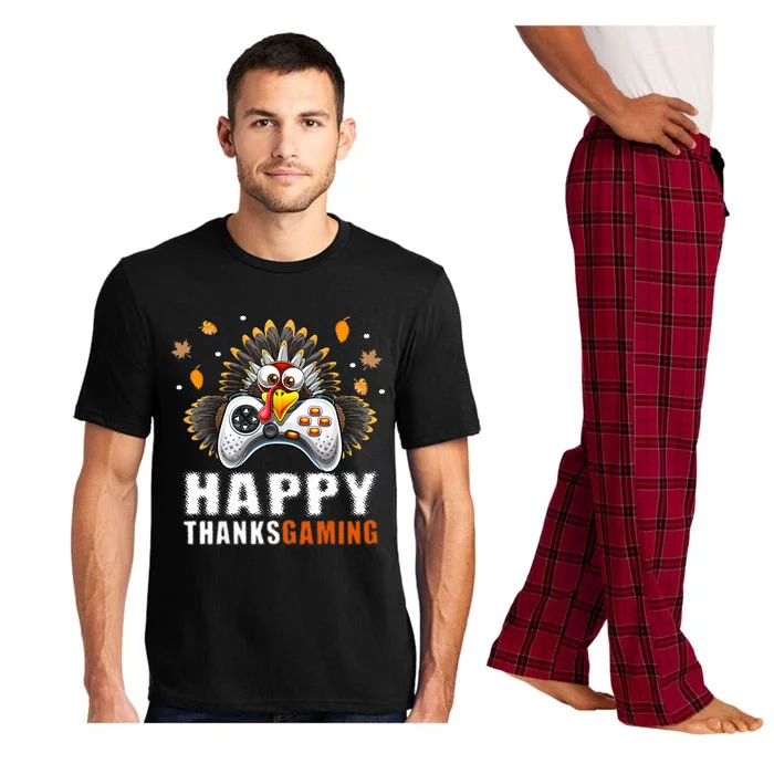 Happy Thanksgaming Thanksgiving Video Gamer Gaming Decor Funny Gift Pajama Set