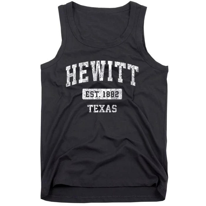 Hewitt Texas Tx Vintage Sports Established Tank Top