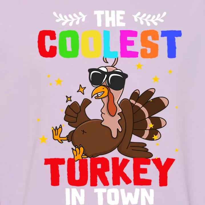 Happy Thanksgiving The Coolest Turkey In Town Gift Garment-Dyed Sweatshirt