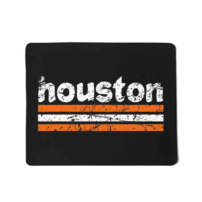 Houston Texas Three Stripe Vintage Weathered Mousepad