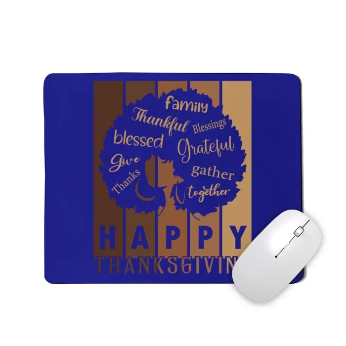 Happy Thanksgiving Thankful Blessings Thanksgiving Family Gift Mousepad