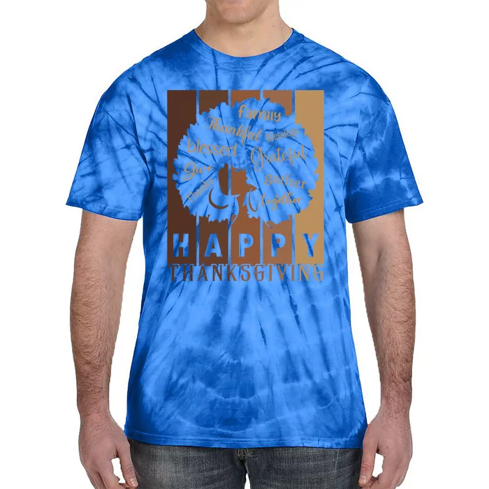 Happy Thanksgiving Thankful Blessings Thanksgiving Family Gift Tie-Dye T-Shirt