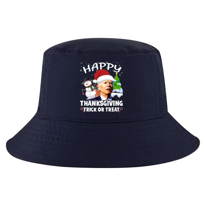 Happy Thanksgiving Trick or Treat Joe Biden Santa Christmas Cool Comfort Performance Bucket Hat