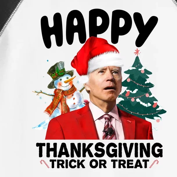 Happy Thanksgiving Trick Or Treat Funny Joe Biden Toddler Fine Jersey T-Shirt