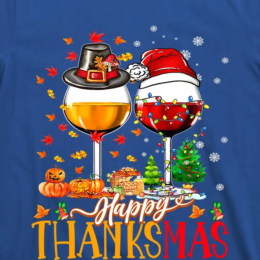 Happy Thanksmas Thanksgiving Christmas Ugly Xmas Pajamas Gift T-Shirt