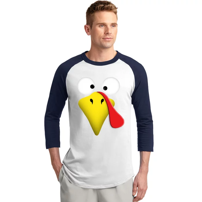 Happy Thanksgiving Turkey Outfit Funny Gift Baseball Sleeve Shirt