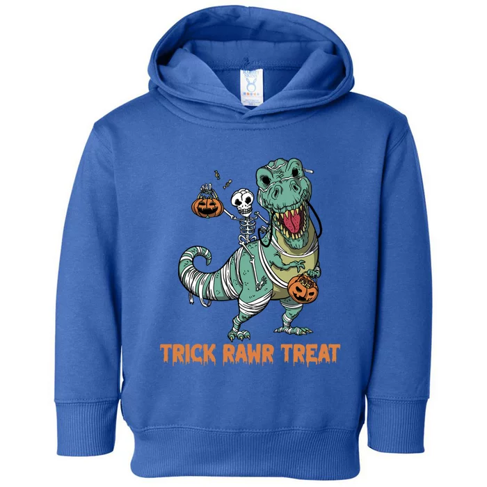 Halloween Trex Tgiftrex Trick Rawr Treat Funny Dinosaur Mummy Gift Toddler Hoodie