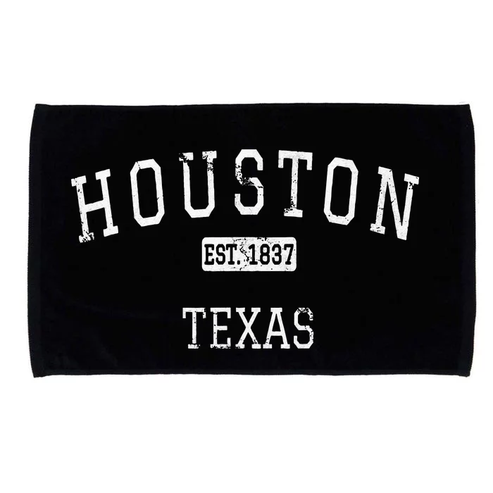 Houston Texas TX Vintage Microfiber Hand Towel