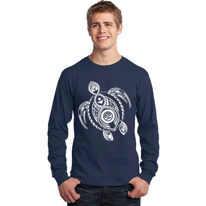 Hawaiian Turtle Tribal Art Long Sleeve Shirt