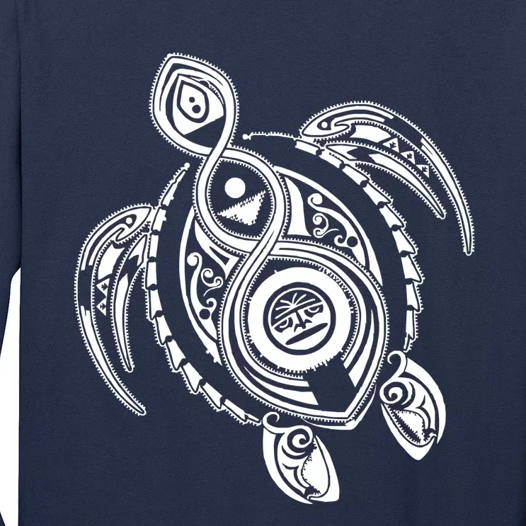 Hawaiian Turtle Tribal Art Long Sleeve Shirt