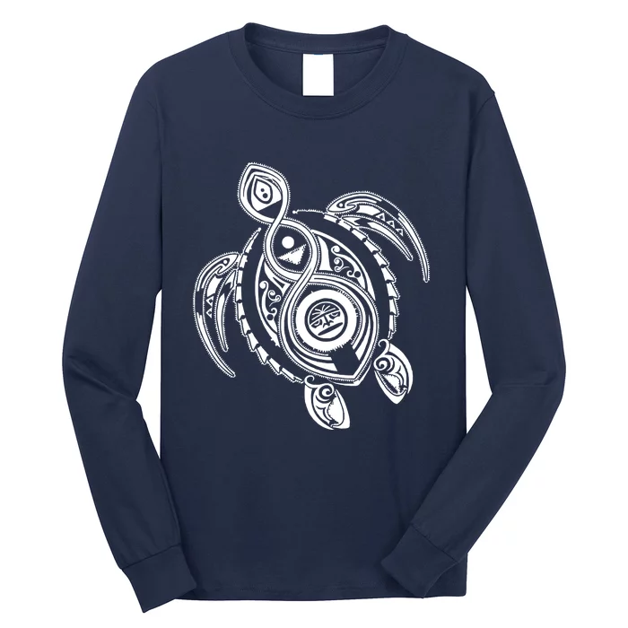 Hawaiian Turtle Tribal Art Long Sleeve Shirt