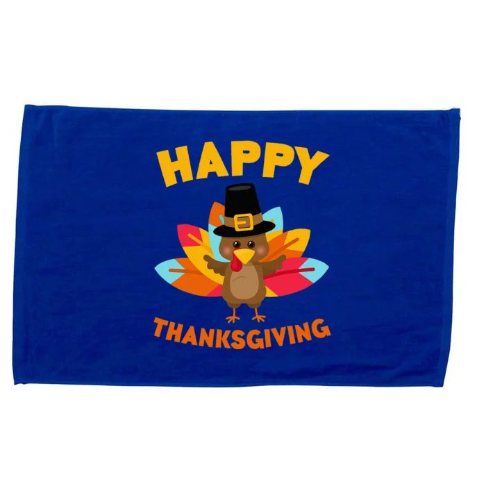 Happy Thanksgiving Thanksgiving Day Microfiber Hand Towel