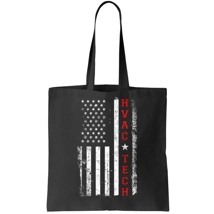 Hvac Technician Tech American Flag Vintage Hvac Technician Tote Bag