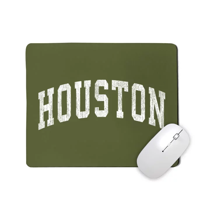 Houston Texas Tx Vintage Athletic Sports Design Mousepad