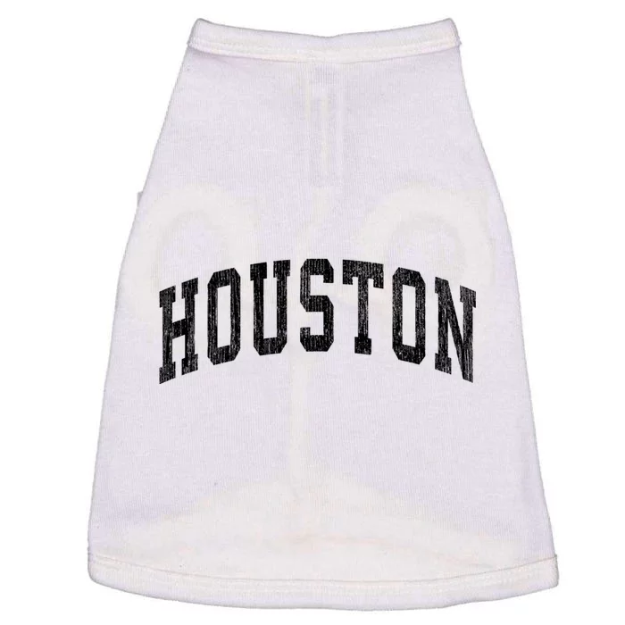 Houston Texas Tx Vintage Athletic Sports Design Doggie Tank