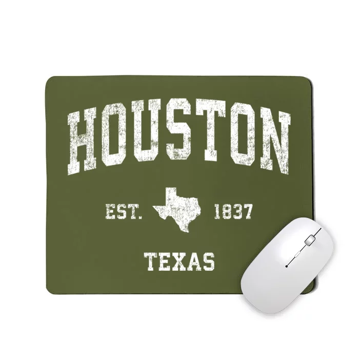 Houston Texas Tx Vintage Sports Design Mousepad