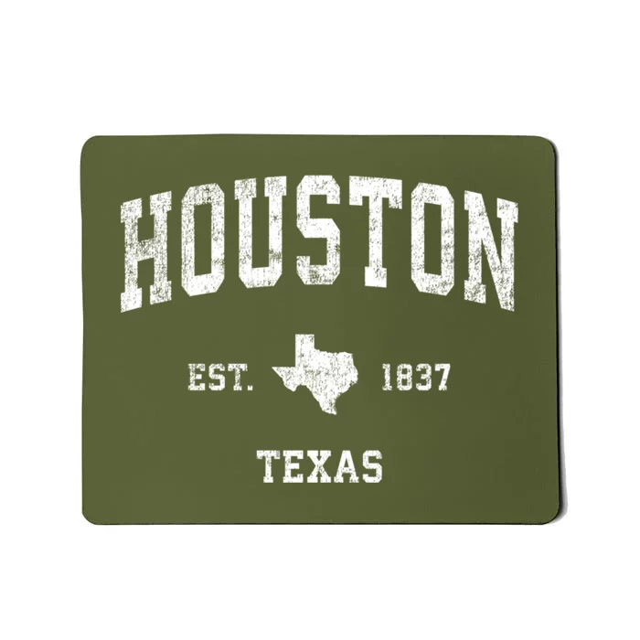 Houston Texas Tx Vintage Sports Design Mousepad