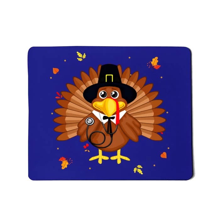 Happy Thanksgiving Turkey Nurse Holiday Nurse Thankful Fall Gift Mousepad