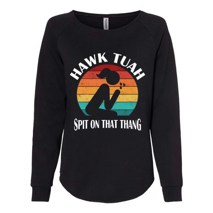 Hawk Tuah Trendy Womens California Wash Sweatshirt