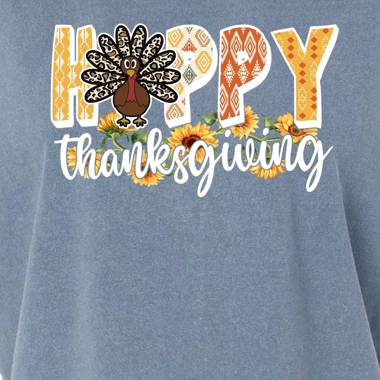 Happy Thanksgiving Turkey Cute Holiday Garment-Dyed Women's Muscle Tee