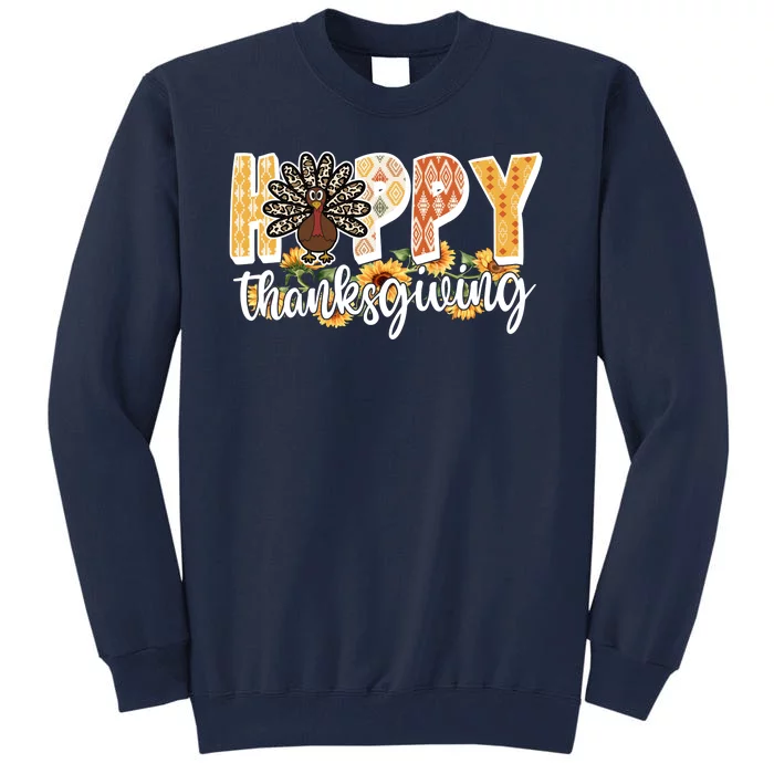 Happy Thanksgiving Turkey Cute Holiday Tall Sweatshirt