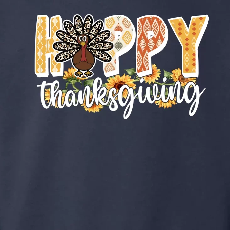 Happy Thanksgiving Turkey Cute Holiday Toddler Hoodie