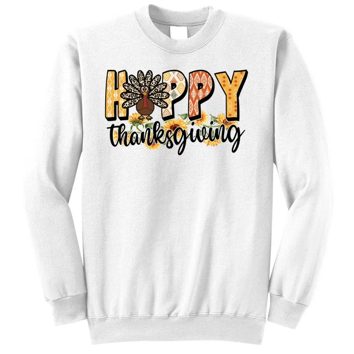 Happy Thanksgiving Turkey Cute Holiday Sweatshirt