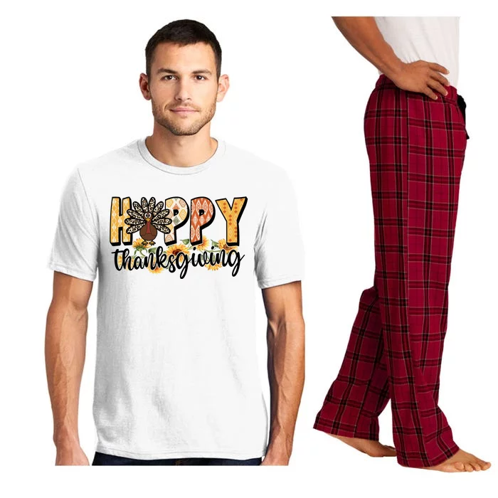 Happy Thanksgiving Turkey Cute Holiday Pajama Set