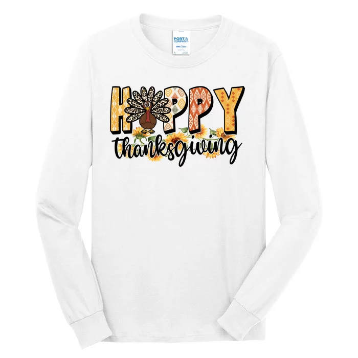 Happy Thanksgiving Turkey Cute Holiday Tall Long Sleeve T-Shirt