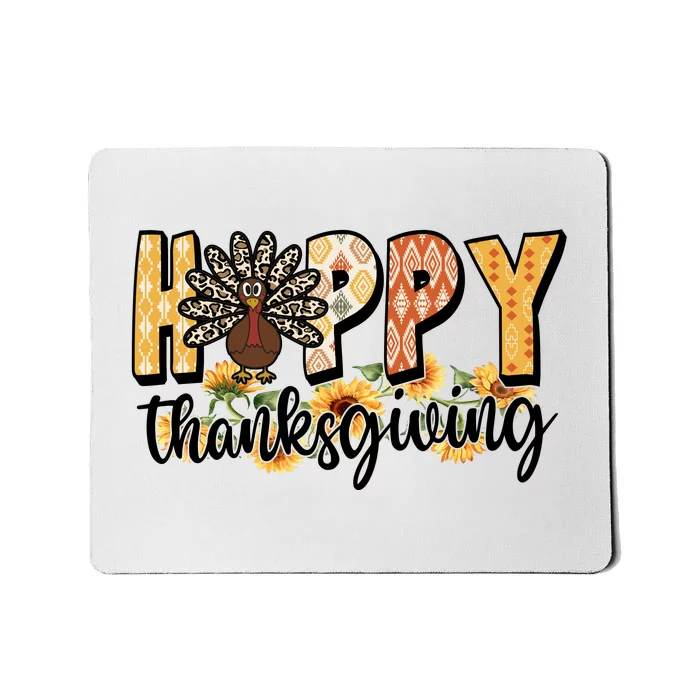 Happy Thanksgiving Turkey Cute Holiday Mousepad