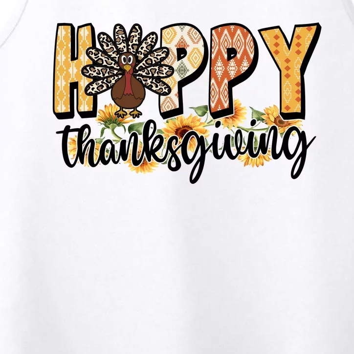 Happy Thanksgiving Turkey Cute Holiday Performance Tank