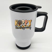 Happy Thanksgiving Turkey Cute Holiday Stainless Steel Travel Mug