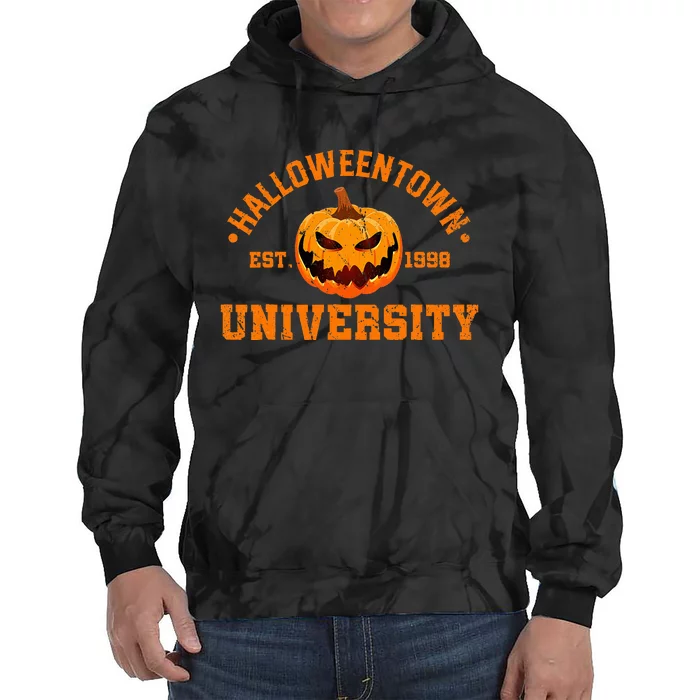 Halloween T.O.W.N. University Est 1998 Pumpkin Tie Dye Hoodie