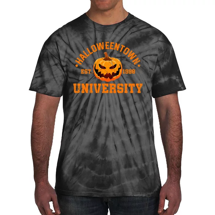 Halloween T.O.W.N. University Est 1998 Pumpkin Tie-Dye T-Shirt