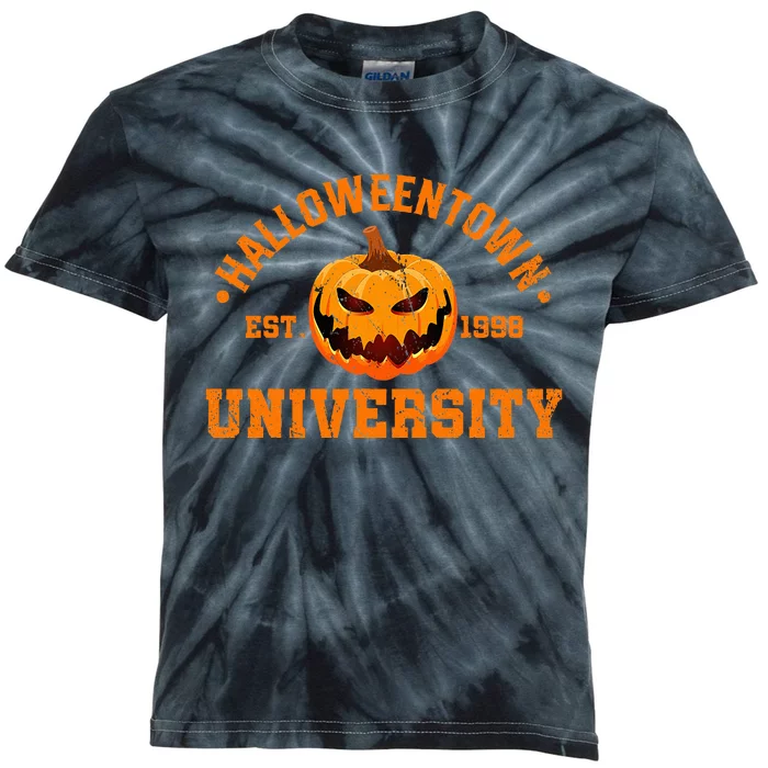 Halloween T.O.W.N. University Est 1998 Pumpkin Kids Tie-Dye T-Shirt