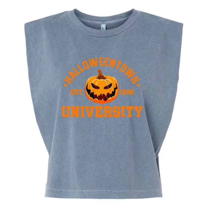 Halloween T.O.W.N. University Est 1998 Pumpkin Garment-Dyed Women's Muscle Tee