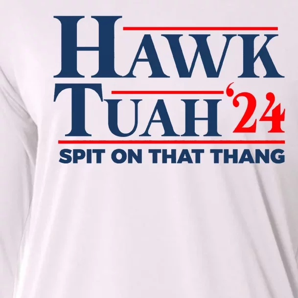 Hawk Tuah Utah Funny Girl Spit On That Thang Cooling Performance Long Sleeve Crew