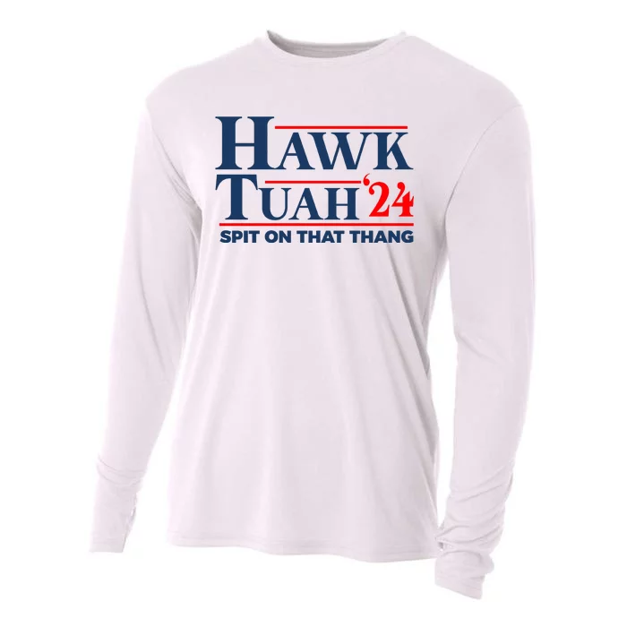 Hawk Tuah Utah Funny Girl Spit On That Thang Cooling Performance Long Sleeve Crew