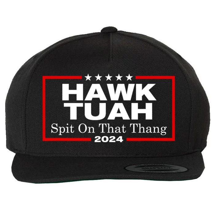 Hawk Tuah Utah 2024 Spit Thang Wool Snapback Cap