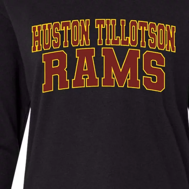 Huston Tillotson University Womens Cotton Relaxed Long Sleeve T-Shirt