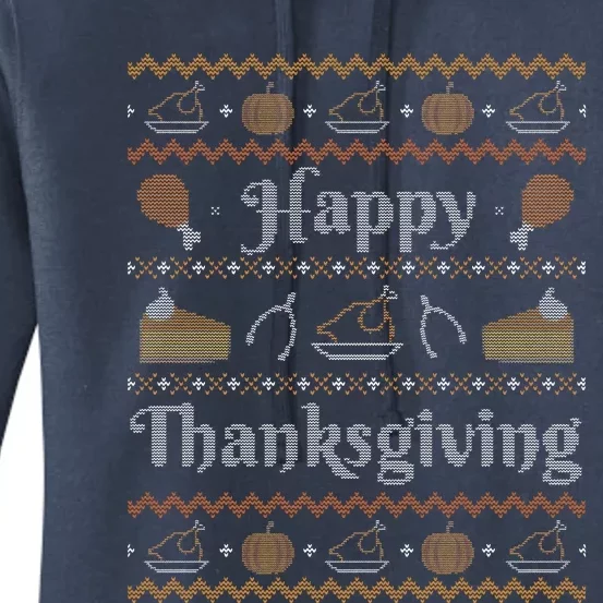 Happy Thanksgiving Ugly Funny Style Happy Holiday Funny Funny Women's Pullover Hoodie