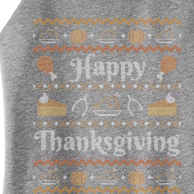 Happy Thanksgiving Ugly Funny Style Happy Holiday Funny Funny Women’s Perfect Tri Rocker Tank