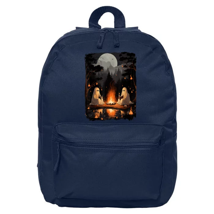 Halloween Teachers Vintage Ghost Book Reading Camping Gothic Gift 16 in Basic Backpack